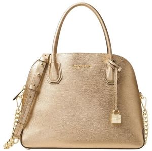 🎗 Michael Kors Gold Cindy Dome Sachell 🎗